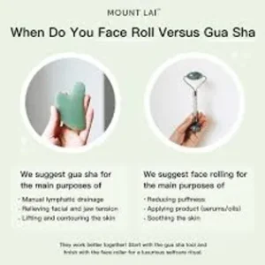 Mount Lai Rose Quartz Gua Sha Facial Lifting Tool - Image 5