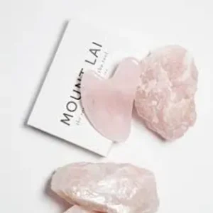 Mount Lai Rose Quartz Gua Sha Facial Lifting Tool - Image 2